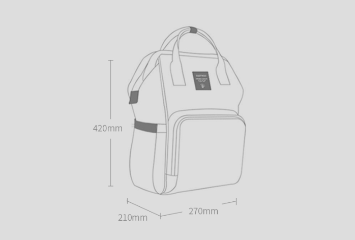 Diaper Bag Backpack for Moms | Large Capacity, Lightweight | Grey, Blue & Pink