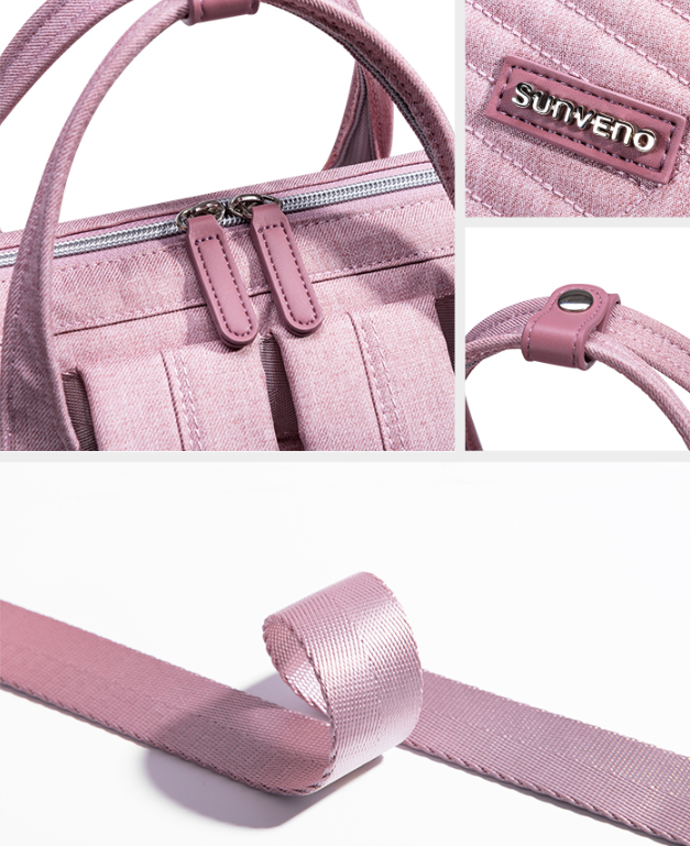 Diaper Bag Backpack for Moms | Large Capacity, Lightweight | Grey, Blue & Pink