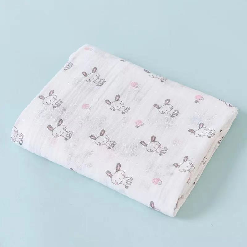 Double Layer Cotton Muslin Baby Swaddle Blanket