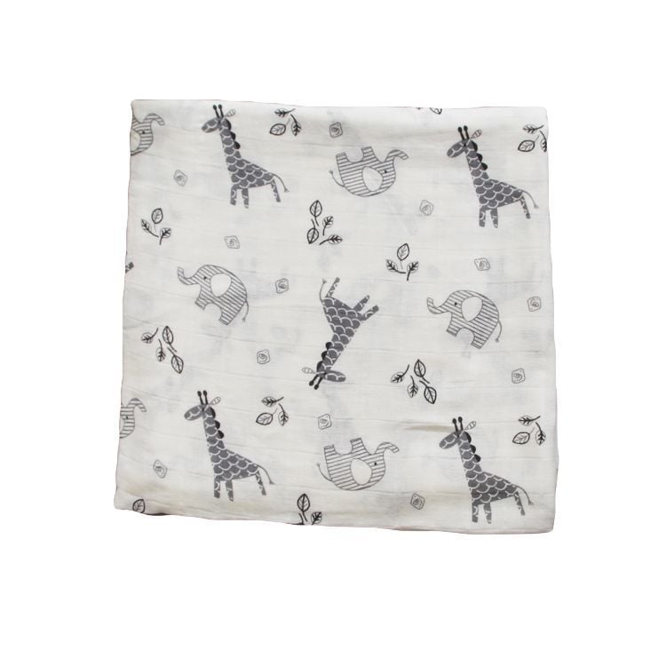 Bamboo Muslin Neutral Receiving Swaddle Blanket