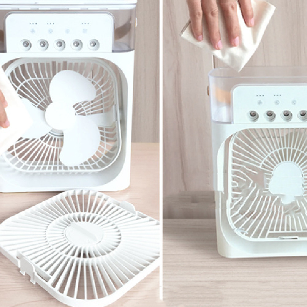 3-in-1 Humidifier Fan | Cooling Mist, LED Night Light & USB Powered