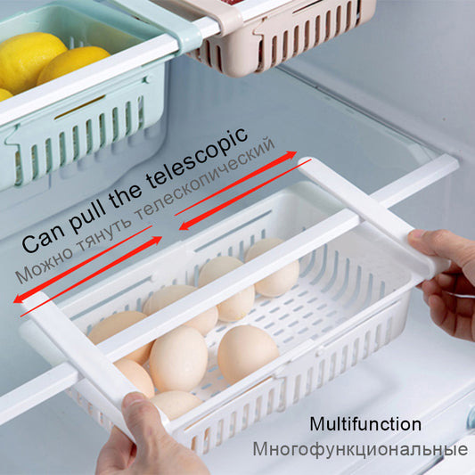 Adjustable Fridge Shelf Organizer | Drawer Refrigerator Partition