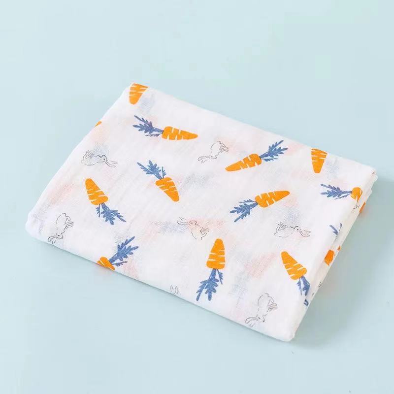 Double Layer Cotton Muslin Baby Swaddle Blanket